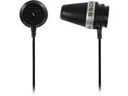 KOSS Sparkplug Earbud Stereophone with Microphone Black Element Connects to Tubular Port