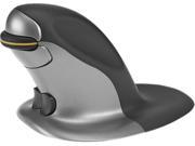 Posturite Penguin Ambidextrous Vertical Mouse 9820101 Silver Graphite Wired Laser Mouse Large