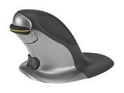Posturite Penguin Ambidextrous Vertical Mouse 9820103 Silver Graphite RF Wireless Laser Mouse Large