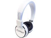 iContact White IC HP205 Multipurpose Wired Headphone with Built in Mic