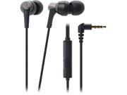 Audio Technica ATH CKR3iS SonicPro In ear Headphones with In line Mic Control Black