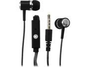 Sentry Black HPS HM371 MicBuds Metal Stereo Ear Buds With Built In Mic