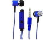 Sentry Blue HPS HM372 MicBuds Metal Stereo Ear Buds With Built In Mic