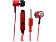 Sentry Red HPS HM374 MicBuds Metal Stereo Ear Buds With Built In Mic