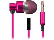 Sentry Pink HM393 Metal Stereo Earbuds with Mic
