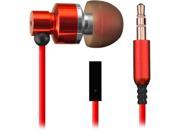 Sentry Red HM394 Metal Stereo Earbuds with Mic