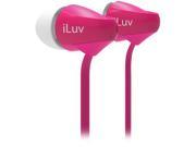iLuv Pink ILVPEPPERMINPK Peppermintbk Peppermint Stereo Earbuds