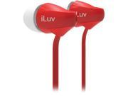 iLuv Red ILVPEPPERMINRD Peppermintbk Peppermint Stereo Earbuds