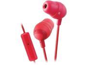 JVC Red HAFR37R Marshmallow Inner Ear With Microphone Remote