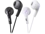 JVC Gumy Ear Bud Black White Earbud 2pk Bundle Basic Gummy Earbud Headphones