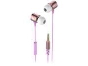 KWORLD S15 Mobile Gaming Earphones with Inline Microphone Rose Gold
