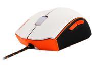 V7 GM120 2N White Orange Black Wired Optical Mouse