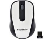 GEAR HEAD 2.4 GHz Wireless Optical Nano Mouse MP2120WHT White RF Wireless Optical Mouse