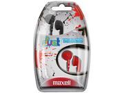 Maxell Black Red 196154 Duet Earbuds Black