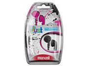 Maxell Pink Black 196157 Duets Earbuds