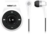 NoiseHush White NS560 11978 Clip On Bluetooth Stereo Headset