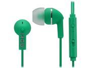Moki Green ACC HCBMG Noise Isolation Earbuds with microphone and control