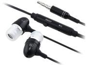 INSTEN Black 798699 Canal Black 3.5 mm In Ear Stereo Headset w On off Mic compatible with the New Apple iPhone 5