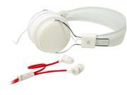 MQbix White MQHT470WHT 2 In 1 Combo Pack High Performance In Ear Earphones with Mic and Deep Bass Stereo Headphones