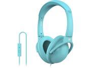 MQbix Blue MQHT560BLU L Circumaural EarFoam Palette High Performance Headphones with Mic