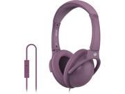 MQbix Purple MQHT560PUR L Circumaural EarFoam Palette High Performance Headphones with Mic