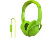 MQbix Green MQHT560GRN L Circumaural EarFoam Palette High Performance Headphones with Mic