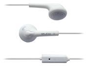 MQbix White MQGT25WHT L Earbud Flexible Gel Type Earphones with Mic
