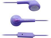 MQbix Purple MQGT25PUR L Earbud Flexible Gel Type Earphones with Mic
