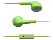 MQbix Green MQGT25GRN L Earbud Flexible Gel Type Earphones with Mic