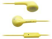 MQbix Yellow MQGT25YEL L Earbud Flexible Gel Type Earphones with Mic