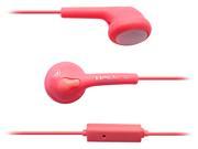 MQbix Pink MQGT25PNK L Earbud Flexible Gel Type Earphones with Mic