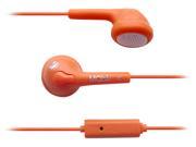MQbix Orange MQGT25ORG L Earbud Flexible Gel Type Earphones with Mic