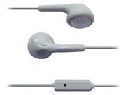 MQbix Gray MQGT25GRY L Earbud Flexible Gel Type Earphones with Mic