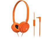 MQbix Orange MQHT360ORG Palette Mini Lightweight Headphones with Built in Mic