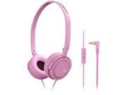 MQbix Pink MQHT360PNK Palette Mini Lightweight Headphones with Built in Mic