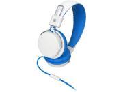 MQbix White MQHT570WHT Earfoam Layers High Performance Headphones with Mic