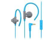 MQbix Blue MQET46BLU Aerofones Sports Earhook Earphones with Mic