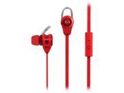 MQbix Red MQET39RED Platinum2 High Performance Secure Fit Earphones with Tangle Free Flat Cable and Mic