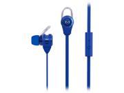 MQbix Blue MQET39BLU Platinum2 High Performance Secure Fit Earphones with Tangle Free Flat Cable and Mic