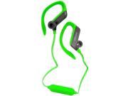 2Boom Green EPBT440G Movement Bluetooth Sports Clip Earphones with Microphone