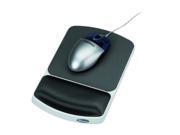Fellowes 91741 Gel Wrist Rest and Mouse Pad Graphite Platinum