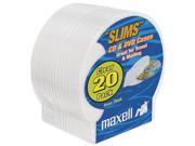 maxell 190900 Clear Slims Disc Cases CD356 - 20 Pack maxell 190900 Clear Slims Disc Cases CD356 - 20 Pack