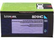 LEXMARK 801HC (80C1HC0); Return Program 801HC High Yield Return Program Toner Cyan LEXMARK 801HC (80C1HC0); Return Program 801HC High Yield Return Program Toner Cyan