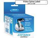 DYMO 30325 VHS Spine Labels 3 4 x 5 7 8 White Blue 150 Box