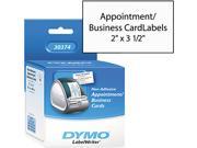 Dymo 30374 Business Card A8 2 x 3.50 300 Roll White