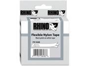 DYMO 18488 Rhino Flexible Nylon Industrial Label Tape Cassette 1 2in x 11 1 2 ft White