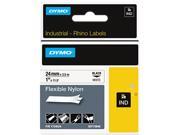 DYMO 1734524 Rhino Flexible Nylon Industrial Label Tape Cassette 1 x 11.5 ft. White