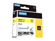 DYMO 18433 Vinyl tapes for Industrial Purposes Yellow 18 ft.