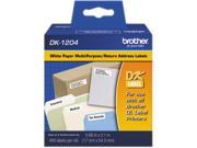 Brother Die Cut Multipurpose Labels 0.66 x 2.1 White 400 Roll