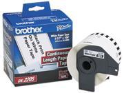 Brother DK2205 Continuous Paper Label Tape 2.4 x 100 ft. Roll White